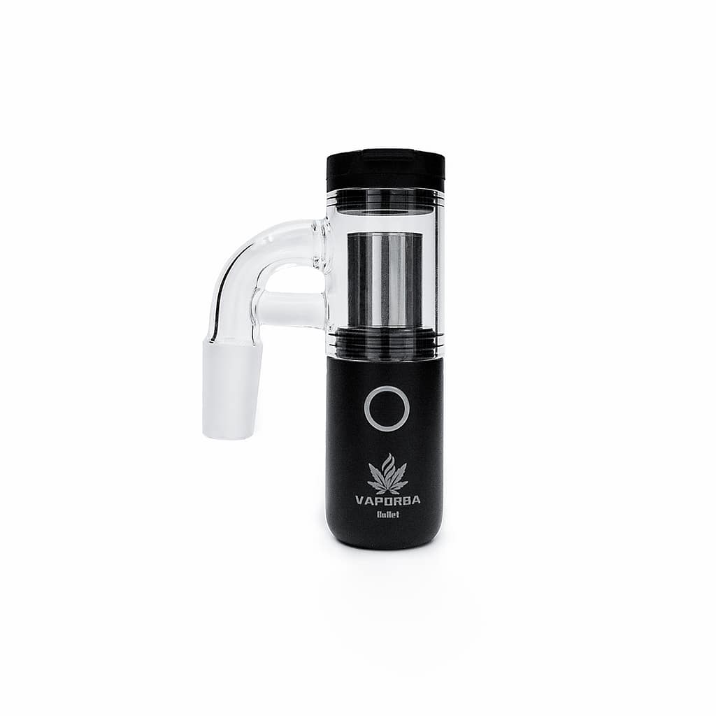 How to Use VAPORBA Bullet Glass Adapter 2 Bullet Glass Adapter with black battery