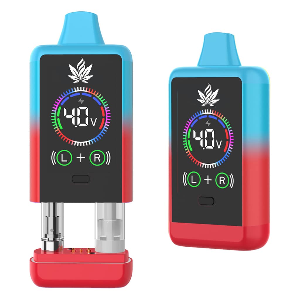 Product Introduction-VAPORBA Duo 510 Thread Battery 12 Duo blue red
