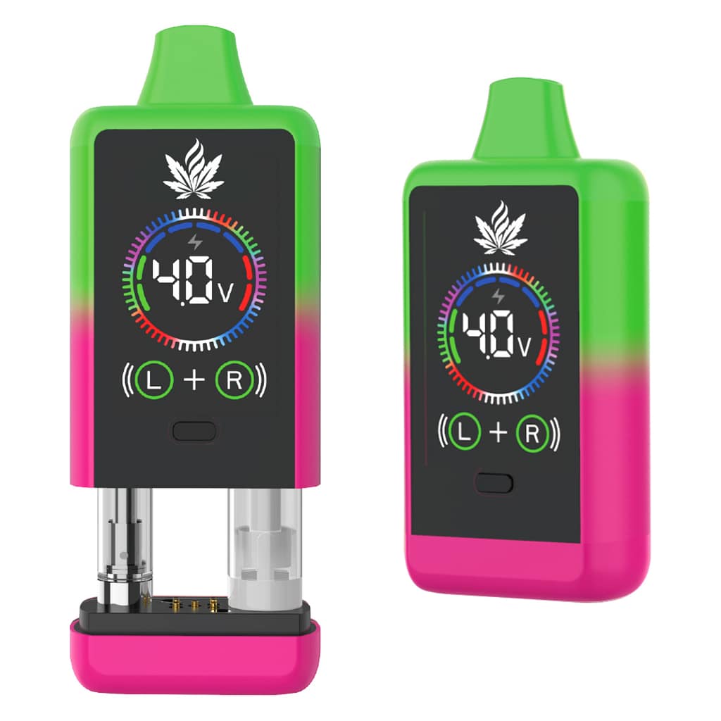 Best Practices for Using VAPORBA's 2 Cart Battery 1 Duo green pink