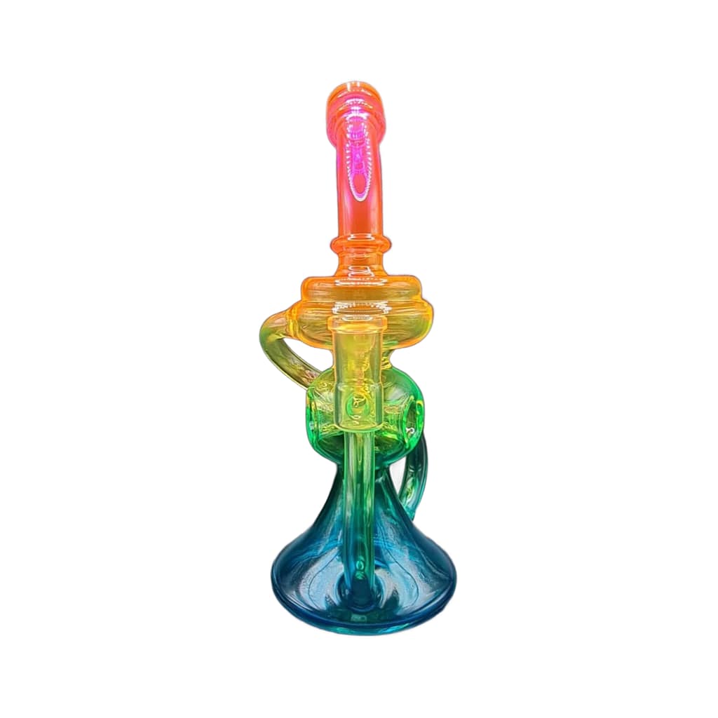 How VAPORBA Rigs Enhance Your Concentrate Experience 1 Rainbow Recycler Dab Rig front side 1500*1500