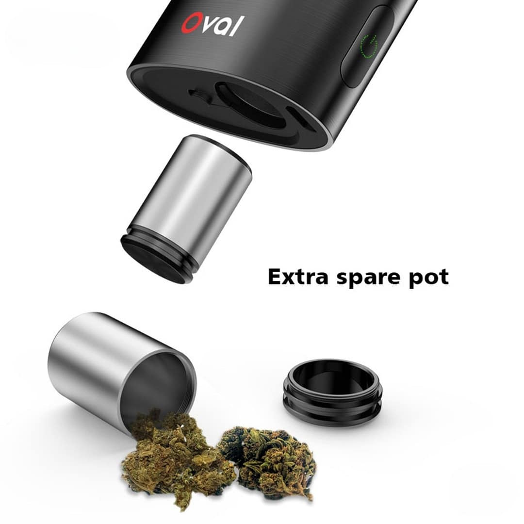 VAPORBA Oval Dry Herb Vaporizer 8 Oval extra spare pot 1500*1500