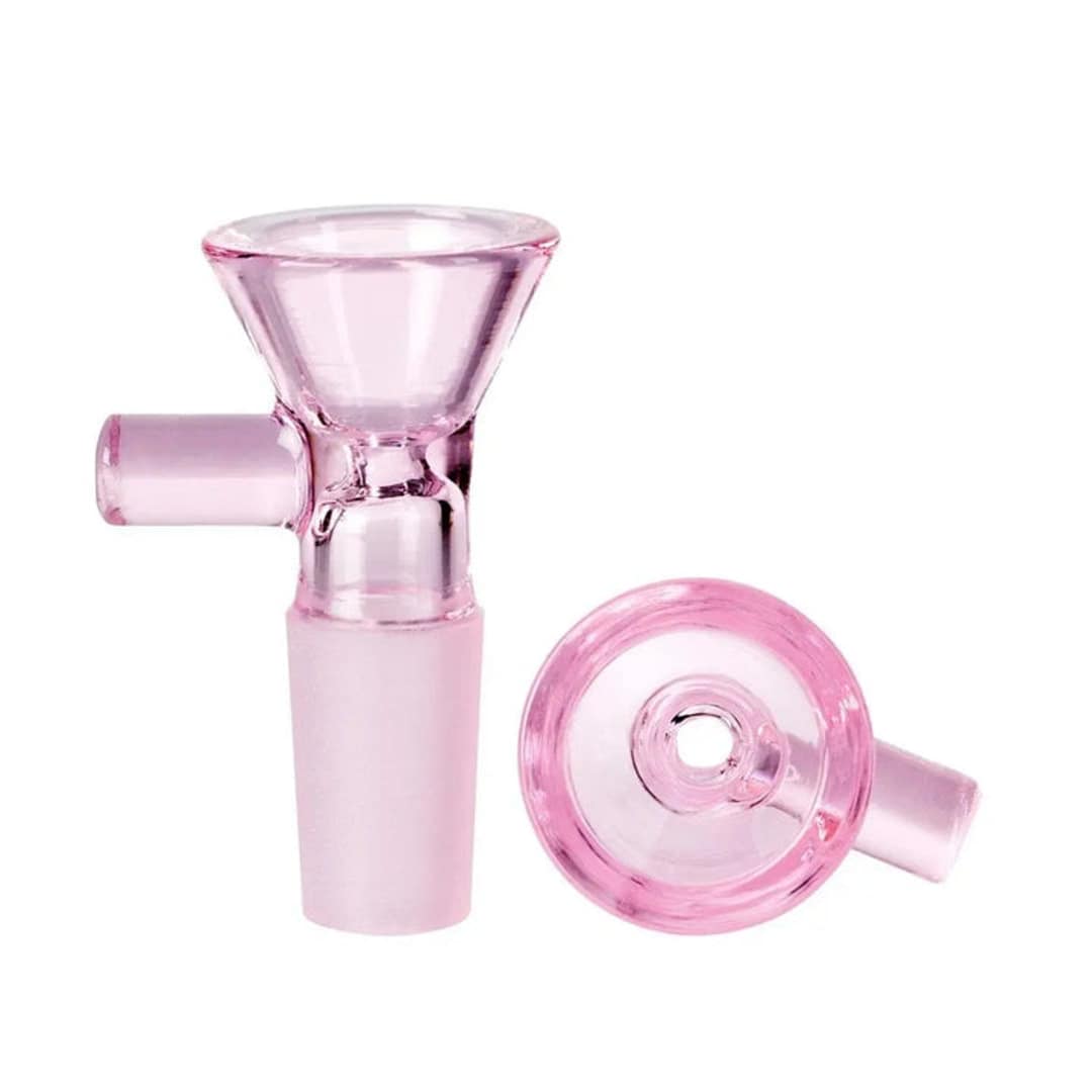 Colored Glass Funnel Bowl Pink