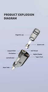 VAPORBA Firebee Electric Nectar Collector 23 Firebee Explosion Diagram
