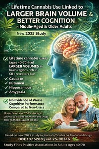 Lifetime Cannabis Use Linked to Larger Brain Volume & Better Cognition in Middle-Aged & Older Adults – New 2025 Study