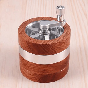 Glass 31 Wooden Herb Grinder angle view