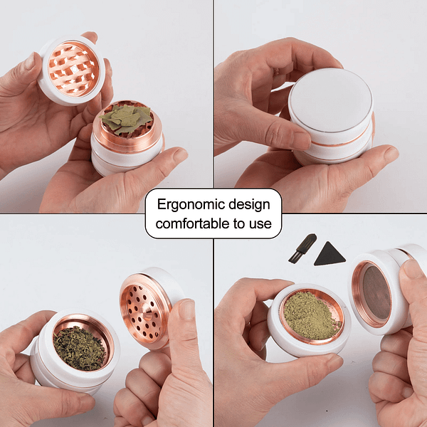 VAPORBA Ceramic Herb Grinder 15 Ceramic Herb Grinder Ergonomic Design