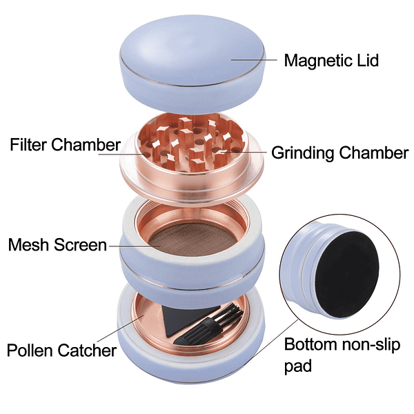 VAPORBA Ceramic Herb Grinder 14 Ceramic Herb Grinder exploded diagram