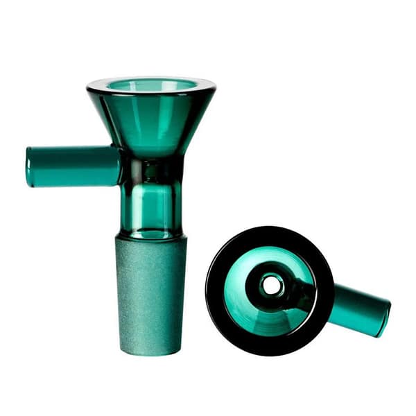 VAPORBA Colored Glass Funnel Bowl 9 Colored Glass Funnel Bowl Teal