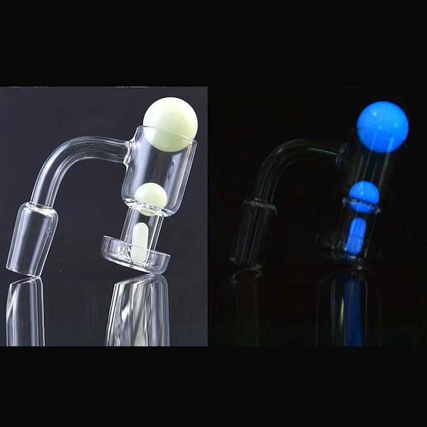 VAPORBA Terp Slurper Quartz Banger with Marble Set 11 Terp Slurper Quartz Banger Blue Luminous