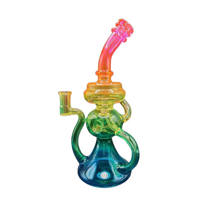 What Are the Different Types of Dab Rigs 9 Rainbow Recycler Dab Rig left side