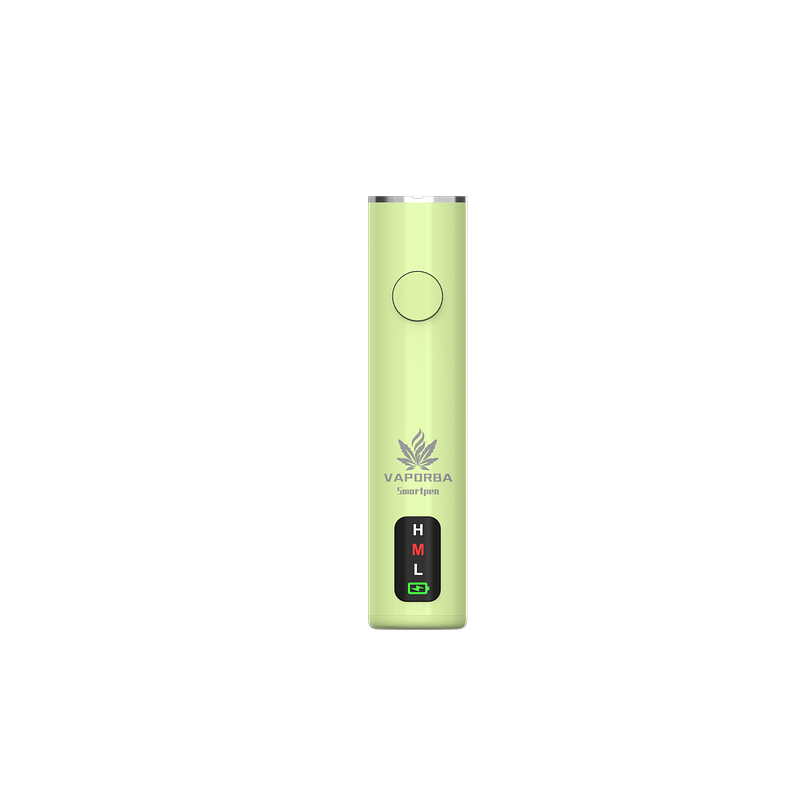Product Introduction-VAPORBA Smartpen 510 Thread Battery 9 Smartpen yellowgreen