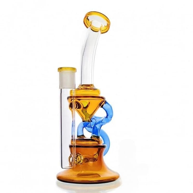 Product Introduction-VAPORBA Multi Recycler with Inline Perc Dab Rig 2 Multi Recycler with Inline Perc Dab Rig Amber