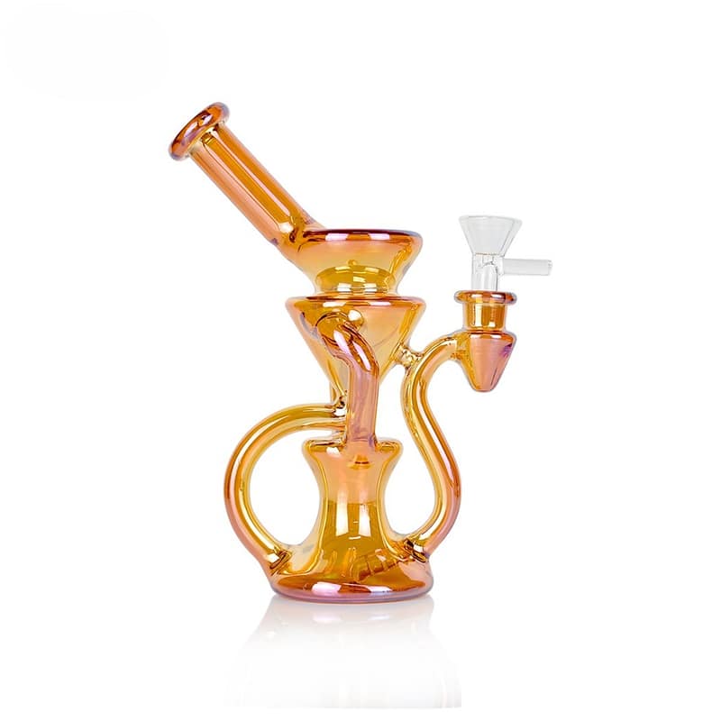 Product Introduction-VAPORBA Whirlpool Recycler Bong 8 Whirlpool Recycler Bong Amber